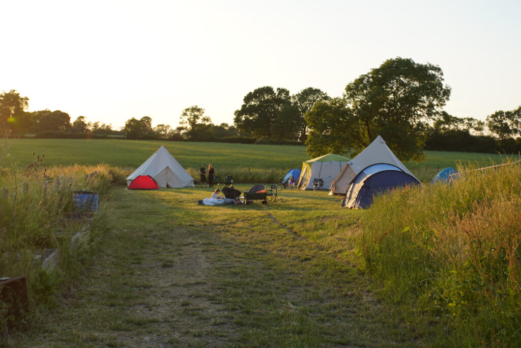 Tents in camping field