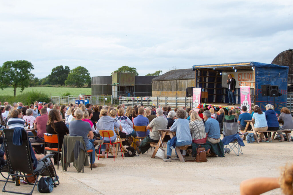 Crowd watching comedy