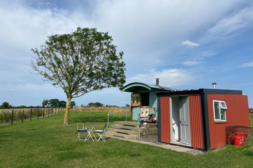 Shepherd's Hut in field